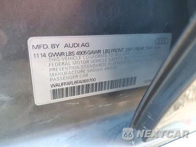 Zdjęcie 12 z 12 samochodu: 2015 AUDI A4 PREMIUM PLUS VIN:WAUFFAFL8FA069700 - miniatura