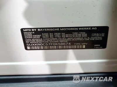 Zdjęcie 13 z 13 samochodu: 2015 BMW X5 XDRIVE35I VIN:5UXKR0C57F0K58674 - miniatura
