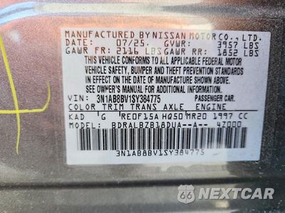 Zdjęcie 12 z 12 samochodu: 2025 NISSAN SENTRA S VIN:3N1AB8BV1SY384775 - miniatura