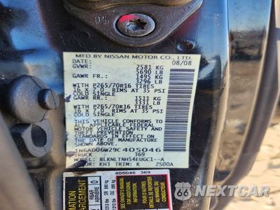 Zdjęcie 12 z 12 samochodu: 2009 NISSAN FRONTIER SE V6 VIN:1N6AD06W29C405046 - miniatura