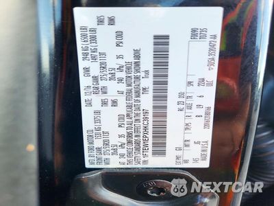 Zdjęcie 12 z 12 samochodu: 2017 FORD F150 SUPERCREW VIN:1FTEW1EPXHKC39197 - miniatura