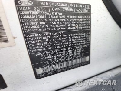 Zdjęcie 14 z 14 samochodu: 2014 LAND ROVER RANGE ROVER SPORT HSE VIN:SALWR2WF4EA353472 - miniatura