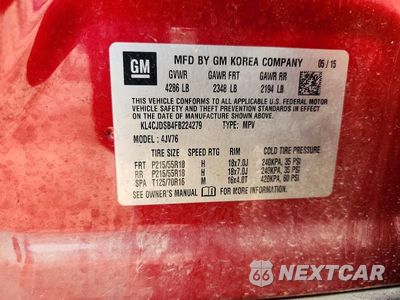 Zdjęcie 13 z 13 samochodu: 2015 BUICK ENCORE PREMIUM VIN:KL4CJDSB4FB224279 - miniatura