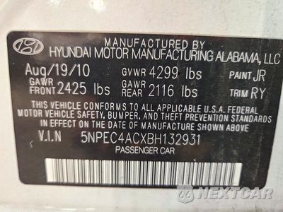 Zdjęcie 13 z 13 samochodu: 2011 HYUNDAI SONATA LIMITED VIN:5NPEC4ACXBH132931 - miniatura