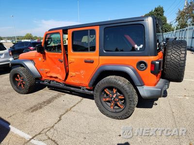 Drugie zdjęcie samochodu z przodu: 2018 JEEP WRANGLER UNLIMITED SPORT VIN:1C4HJXDG6JW187095 - miniatura