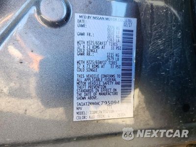 Zdjęcie 14 z 14 samochodu: 2017 NISSAN ROGUE S VIN:5N1AT2MM4HC795094 - miniatura