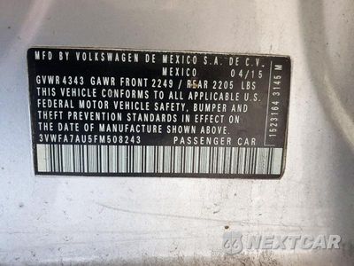 Zdjęcie 13 z 13 samochodu: 2015 VOLKSWAGEN GOLF SPORTWAGEN TDI S VIN:3VWFA7AU5FM508243 - miniatura
