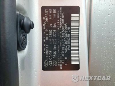 Zdjęcie 12 z 12 samochodu: 2009 HYUNDAI GENESIS 3.8L VIN:KMHGC46E09U040998 - miniatura