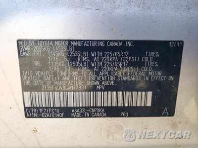 Zdjęcie 13 z 13 samochodu: 2004 TOYOTA RAV4 VIN:2T3BF4DV9CW177831 - miniatura