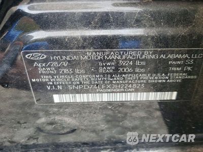 Zdjęcie 12 z 12 samochodu: 2018 HYUNDAI ELANTRA SE VIN:5NPD74LFXJH224823 - miniatura