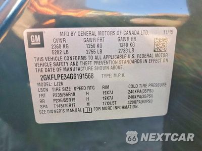 Zdjęcie 13 z 13 samochodu: 2016 GMC TERRAIN SLT VIN:2GKFLPE34G6191568 - miniatura