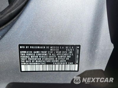 Zdjęcie 12 z 12 samochodu: 2021 VOLKSWAGEN JETTA S VIN:3VWC57BU6MM047542 - miniatura