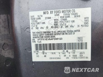 Zdjęcie 12 z 12 samochodu: 2010 FORD F150 SUPER CAB VIN:1FTFX1EV6AFD95123 - miniatura