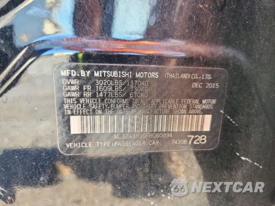 Zdjęcie 12 z 12 samochodu: 2015 MITSUBISHI MIRAGE DE VIN:ML32A3HJ0FH060894 - miniatura
