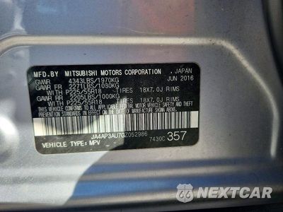 Zdjęcie 12 z 12 samochodu: 2016 MITSUBISHI OUTLANDER SPORT ES VIN:JA4AP3AU7GZ052986 - miniatura