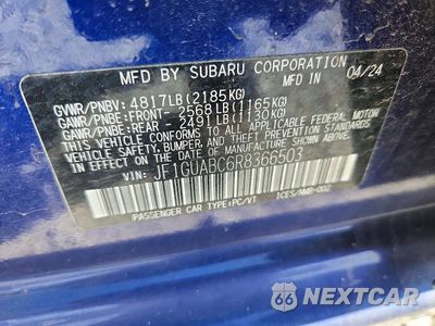 Zdjęcie 13 z 13 samochodu: 2024 SUBARU IMPREZA VIN:JF1GUABC6R8366503 - miniatura