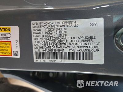 Zdjęcie 12 z 12 samochodu: 2025 HONDA CIVIC SPORT VIN:19XFL2H86SE029651 - miniatura