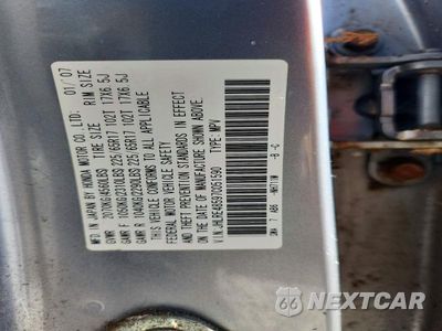 Zdjęcie 13 z 13 samochodu: 2007 HONDA CR-V EX VIN:JHLRE48597C051590 - miniatura