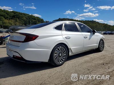 Trzecie zdjęcie samochodu z tyłu: 2021 HYUNDAI SONATA HYBRID LIMITED VIN:KMHL54JJ7MA018665 - miniatura
