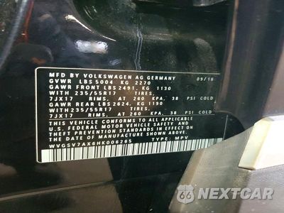 Zdjęcie 13 z 13 samochodu: 2017 VOLKSWAGEN TIGUAN WOLFSBURG VIN:WVGSV7AX6HK006265 - miniatura