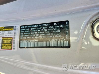 Zdjęcie 12 z 12 samochodu: 2014 VOLKSWAGEN EOS KOMFORT VIN:WVWBW8AH1EV003462 - miniatura