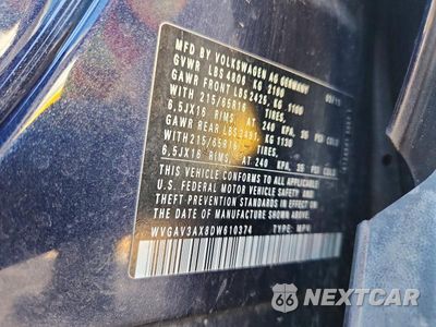 Zdjęcie 12 z 12 samochodu: 2013 VOLKSWAGEN TIGUAN S VIN:WVGAV3AX8DW610374 - miniatura