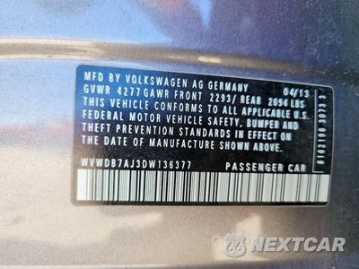 Zdjęcie 13 z 13 samochodu: 2013 VOLKSWAGEN GOLF VIN:WVWDB7AJ3DW136377 - miniatura
