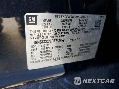 Zdjęcie 13 z 13 samochodu: 2015 CHEVROLET TAHOE C1500 LTZ VIN:1GNSCCKC2FR723952 - miniatura