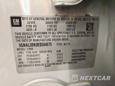 Zdjęcie 13 z 13 samochodu: 2014 CHEVROLET CAPTIVA LT VIN:3GNAL3EK0ES504675 - miniatura