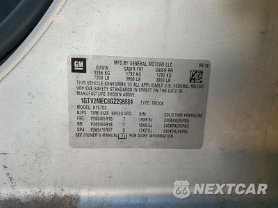 Zdjęcie 12 z 12 samochodu: 2016 GMC SIERRA K1500 SLE VIN:1GTV2MEC8GZ298684 - miniatura