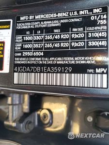 Zdjęcie 13 z 13 samochodu: 2014 MERCEDES-BENZ ML 550 4MATIC VIN:4JGDA7DB1EA359129 - miniatura