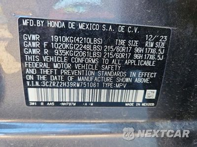 Zdjęcie 13 z 13 samochodu: 2024 HONDA HR-V LX VIN:3CZRZ2H39RM751061 - miniatura