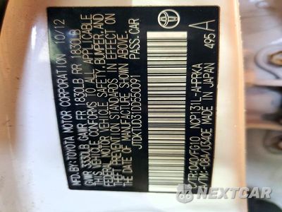 Zdjęcie 12 z 12 samochodu: 2013 TOYOTA YARIS 5-DOOR LE VIN:JTDKTUD31DD550091 - miniatura