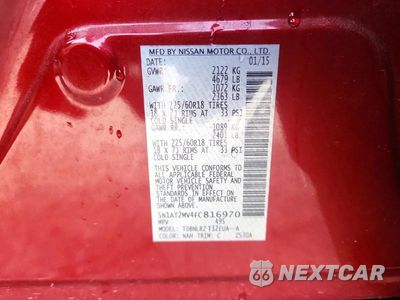Zdjęcie 12 z 12 samochodu: 2015 NISSAN ROGUE SL VIN:5N1AT2MV4FC816970 - miniatura