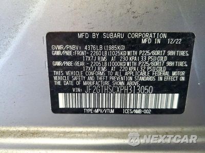 Zdjęcie 13 z 13 samochodu: 2023 SUBARU CROSSTREK SPORT VIN:JF2GTHSCXPH313050 - miniatura
