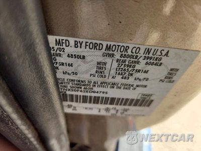 Zdjęcie 12 z 12 samochodu: 2002 FORD F250 SUPER DUTY VIN:1FTNX20F62ED04795 - miniatura