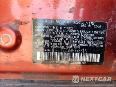 Zdjęcie 13 z 13 samochodu: 2010 SUBARU FORESTER 2.5X PREMIUM VIN:JF2SH6CC4AH776615 - miniatura