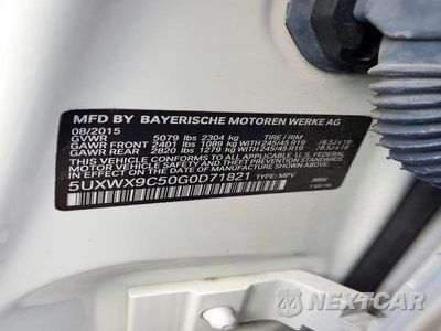 Zdjęcie 12 z 12 samochodu: 2016 BMW X3 XDRIVE28I VIN:5UXWX9C50G0D71821 - miniatura