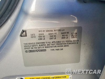 Zdjęcie 12 z 12 samochodu: 2012 CHEVROLET MALIBU LS VIN:1G1ZB5E07CF298029 - miniatura