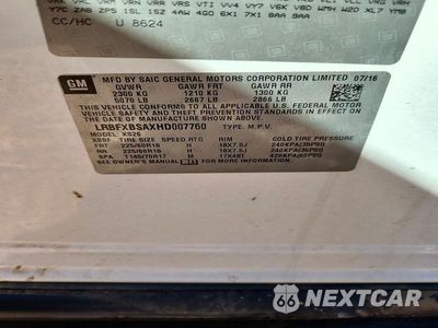 Zdjęcie 13 z 13 samochodu: 2017 BUICK ENVISION ESSENCE VIN:LRBFXBSAXHD007760 - miniatura