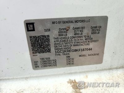 Zdjęcie 12 z 12 samochodu: 2019 CHEVROLET SILVERADO K2500 HEAVY DUTY VIN:1GC1KREG8KF187044 - miniatura