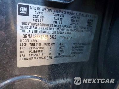 Zdjęcie 13 z 13 samochodu: 2015 CHEVROLET CAPTIVA LT VIN:3GNAL3EK1FS516822 - miniatura