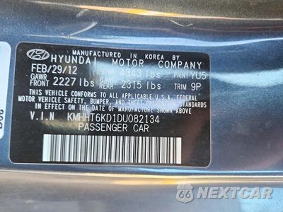 Zdjęcie 12 z 12 samochodu: 2013 HYUNDAI GENESIS COUPE 2.0T PREMIUM VIN:KMHHT6KD1DU082134 - miniatura