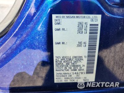 Zdjęcie 12 z 12 samochodu: 2020 NISSAN ALTIMA S VIN:1N4BL4BVXLC146785 - miniatura