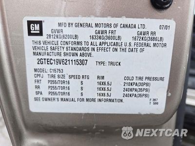 Zdjęcie 12 z 12 samochodu: 2002 GMC NEW SIERRA C1500 VIN:2GTEC19V621115307 - miniatura