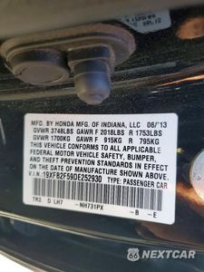 Zdjęcie 12 z 12 samochodu: 2013 HONDA CIVIC LX VIN:19XFB2F59DE252930 - miniatura