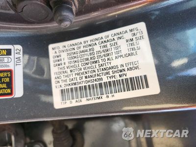 Zdjęcie 13 z 13 samochodu: 2013 HONDA CR-V EXL VIN:2HKRM3H71DH524099 - miniatura