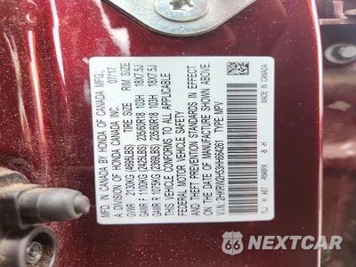 Zdjęcie 13 z 13 samochodu: 2017 HONDA CR-V EX VIN:2HKRW2H53HH664261 - miniatura