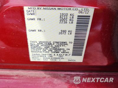 Zdjęcie 12 z 12 samochodu: 2013 NISSAN ALTIMA 2.5 VIN:1N4AL3AP7DC110787 - miniatura