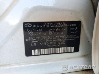 Zdjęcie 12 z 12 samochodu: 2011 HYUNDAI SONATA LIMITED VIN:5NPEC4AC3BH169562 - miniatura
